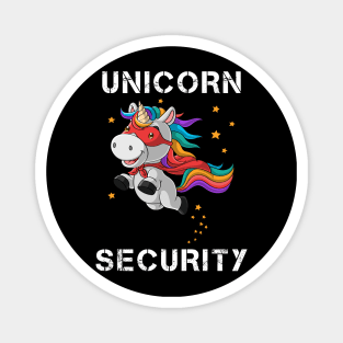 Unicorn Security Superhero Funny Gift Magnet